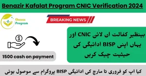 Benazir Kafalat Program CNIC Verification 2024
