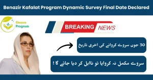 Benazir Kafalat Program Dynamic Survey Final Date Declared
